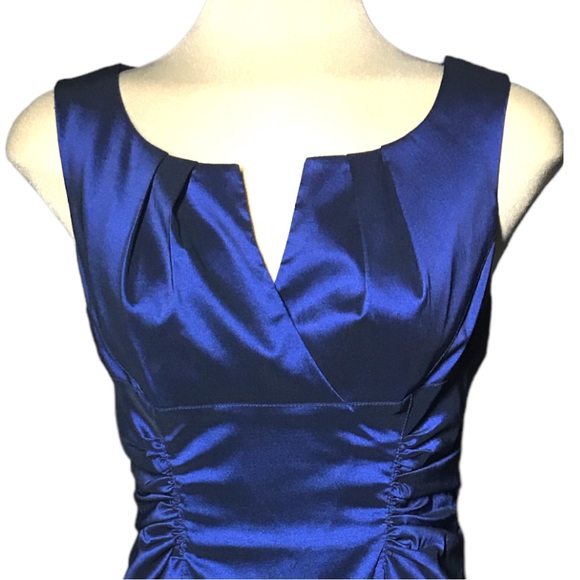 ADRIANNA PAPELL Luxury Sheath Designed Blue Dress Size 8 - Picture 11 of 15